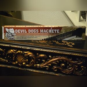 Devil Dogs Machete with Black Handle